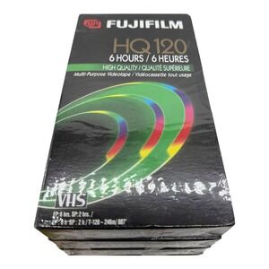 Fujifilm HQ 120 VHS Tapes - 6 Hours - New‎ Sealed - Lot of 11
